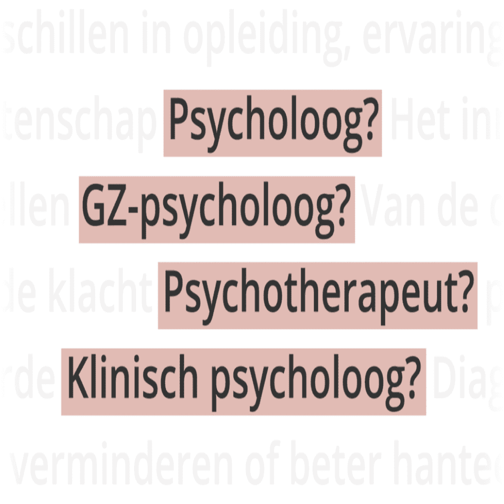 Soorten psychologen